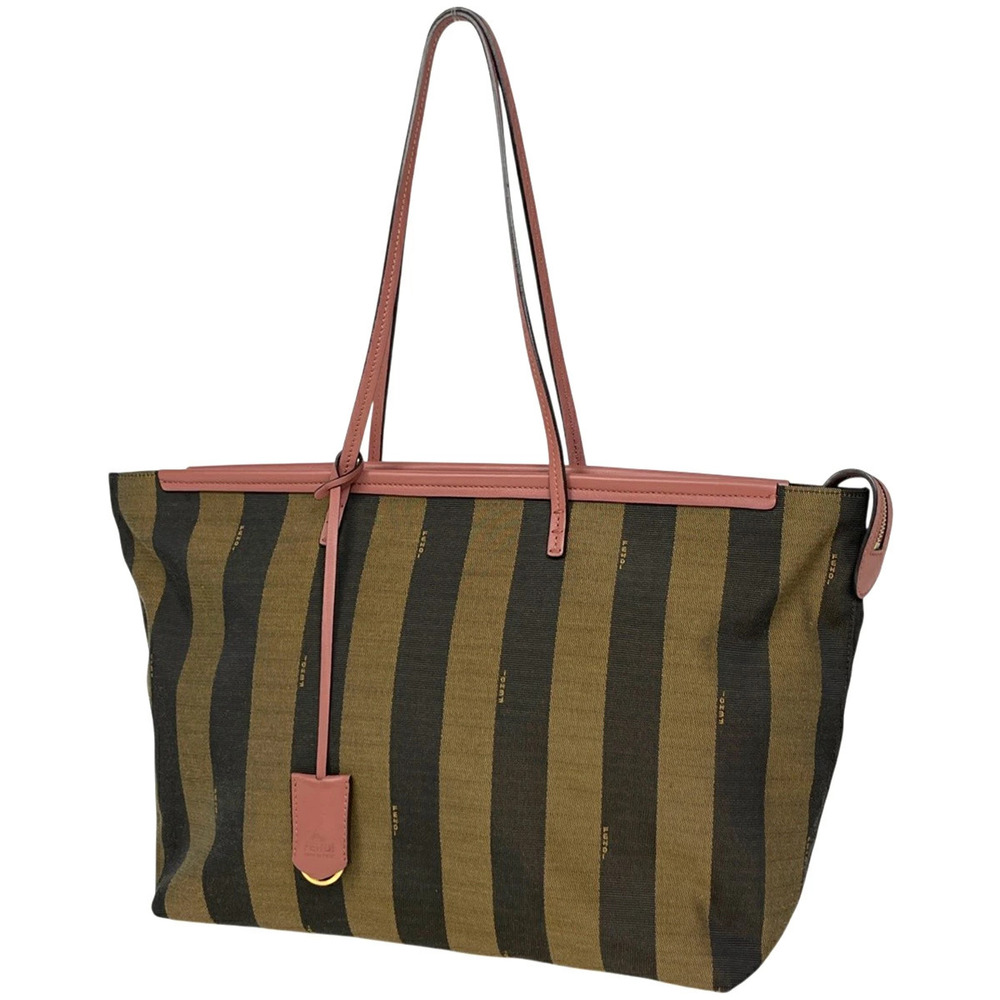 Fendi Pecan Tote Bag Shoulder Canvas Brown
